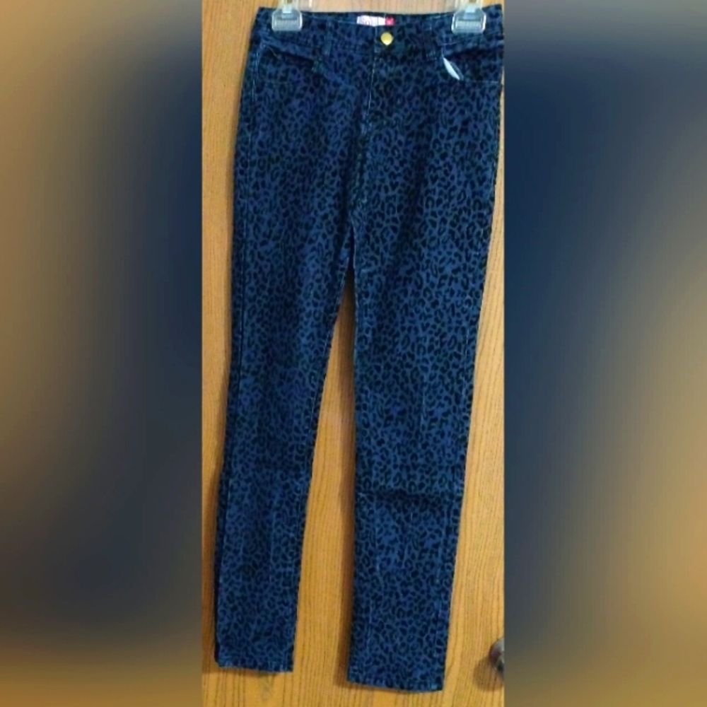 SO Juniors/Girls Leopard print jeans size 16 Tall